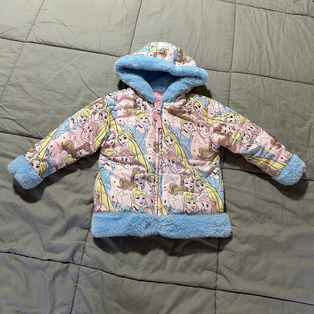 Disney Princess Hooded Jacket with Blue Trim